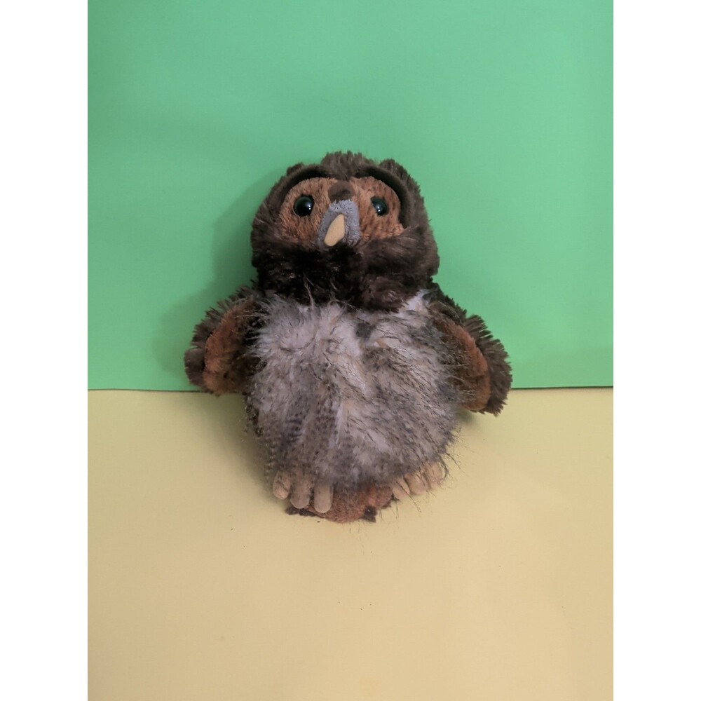 WEBKINZ GANZ Stuffed Animal Plush Brown BARRED OWL 9" No Code HM451